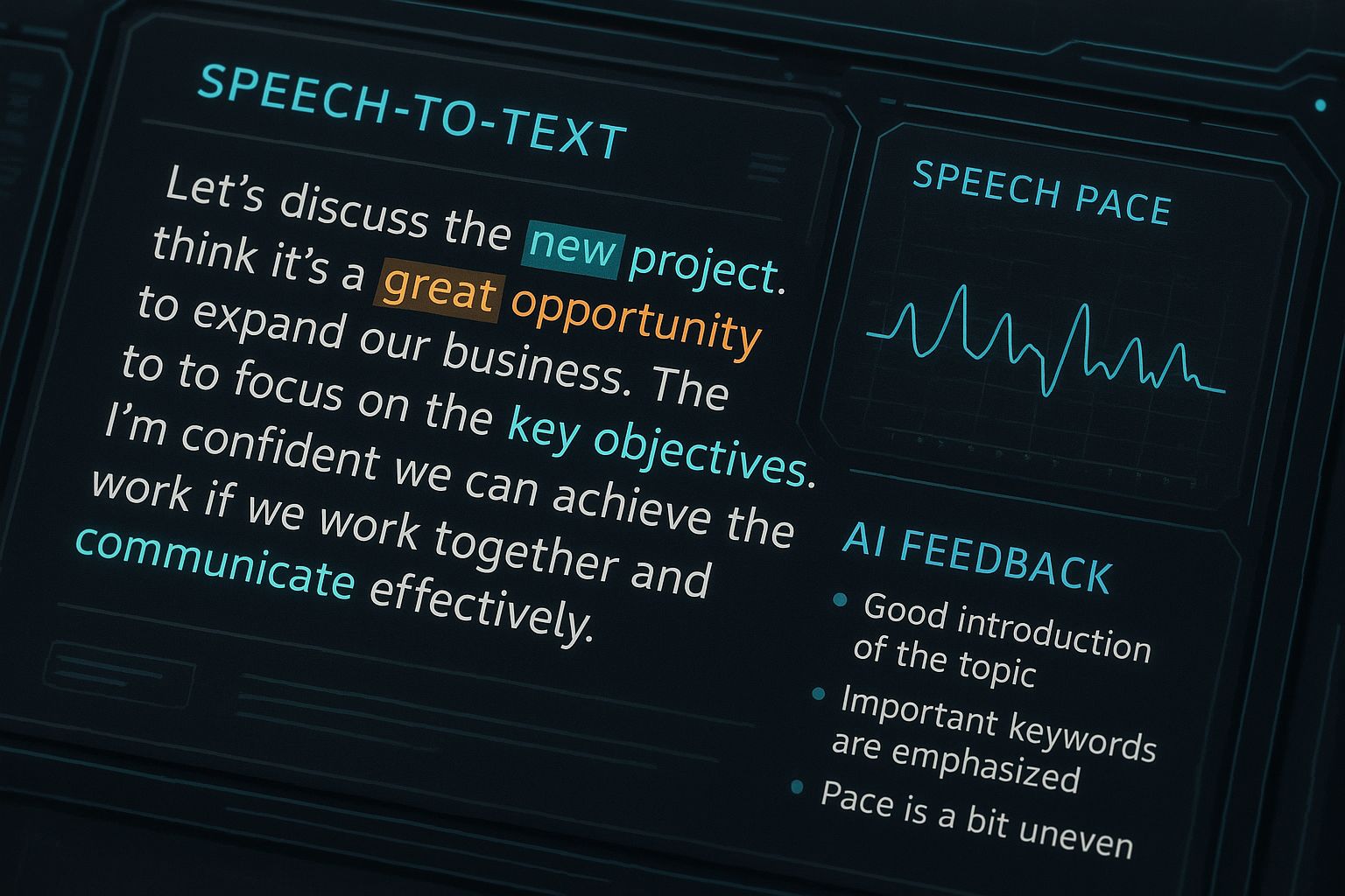 Futuristic Transcription Interface